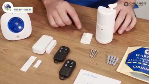 Prezentarea sistemul de alarma antiefractie wireless Chuango CG-105S