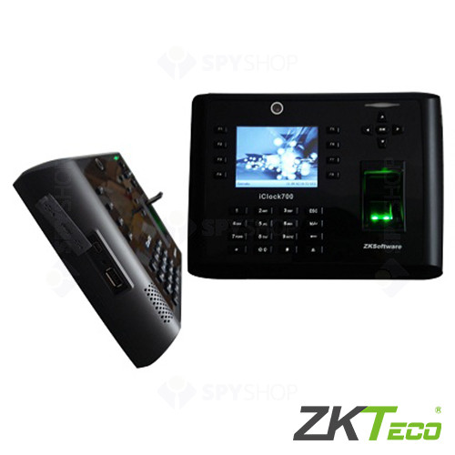 Cititor de proximitate biometric cu camera Zkteco ICLOCK700, 200000