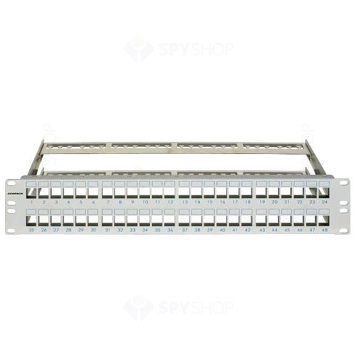 Rack patchpanel 48 module SCHRACK TOOLLESS LINE, 2UH, SFA. SFB - spy ...